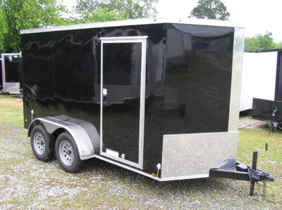 Diamond Cargo 6x12 TA Trailer - Black, Barn Doors, Side Door, Extra Height - Image 12