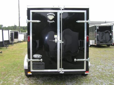 Diamond Cargo 6x12 TA Trailer - Black, Barn Doors, Side Door, Extra Height - Image 7