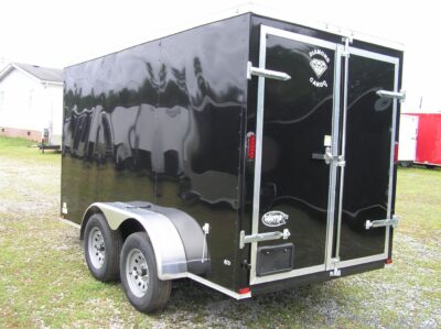 Diamond Cargo 6x12 TA Trailer - Black, Barn Doors, Side Door, Extra Height - Image 5