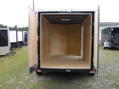 Diamond Cargo 6x12 TA Trailer - Black, Barn Doors, Side Door, Extra Height - Image 6