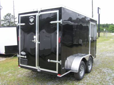 Diamond Cargo 6x12 TA Trailer - Black, Barn Doors, Side Door, Extra Height - Image 9