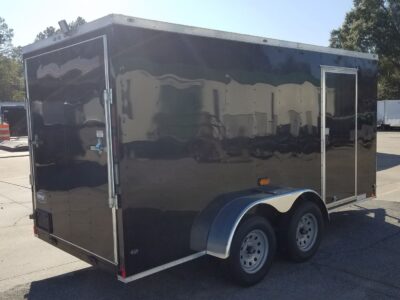 Diamond Cargo 6x14 TA Trailer - Black, Ramp, Side Door, Extra Height, D-Rings, Insulated Ceiling - Image 11