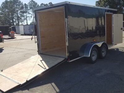 Diamond Cargo 6x14 TA Trailer - Black, Ramp, Side Door, Extra Height, D-Rings, Insulated Ceiling - Image 10