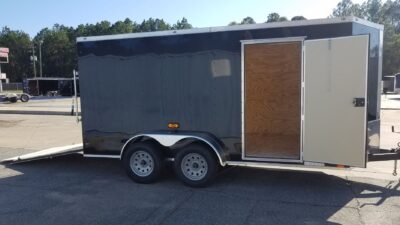 Diamond Cargo 6x14 TA Trailer - Black, Ramp, Side Door, Extra Height, D-Rings, Insulated Ceiling - Image 12