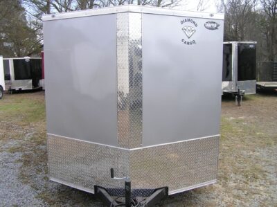 Diamond Cargo 7x14 TA Trailer - Silver Frost, Ramp, Side Door, Extra Height - Image 2