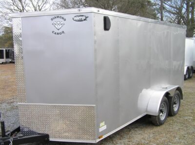 Diamond Cargo 7x14 TA Trailer - Silver Frost, Ramp, Side Door, Extra Height - Image 13