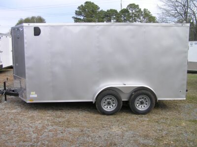 Diamond Cargo 7x14 TA Trailer - Silver Frost, Ramp, Side Door, Extra Height - Image 11