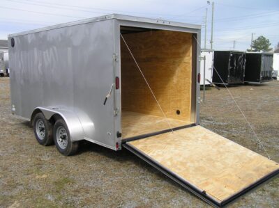 Diamond Cargo 7x14 TA Trailer - Silver Frost, Ramp, Side Door, Extra Height - Image 8