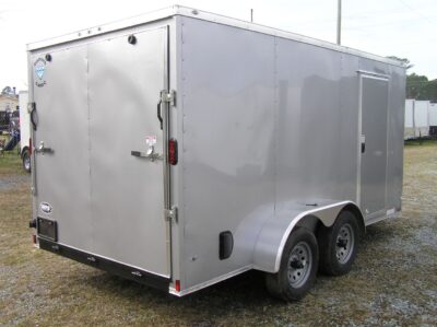 Diamond Cargo 7x14 TA Trailer - Silver Frost, Ramp, Side Door, Extra Height - Image 6