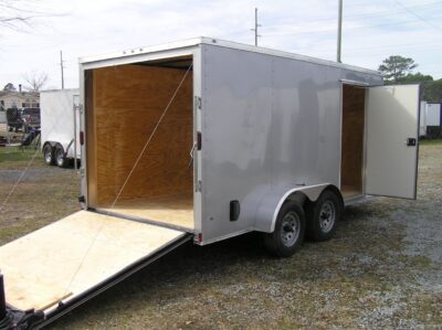 Diamond Cargo 7x14 TA Trailer - Silver Frost, Ramp, Side Door, Extra Height - Image 5