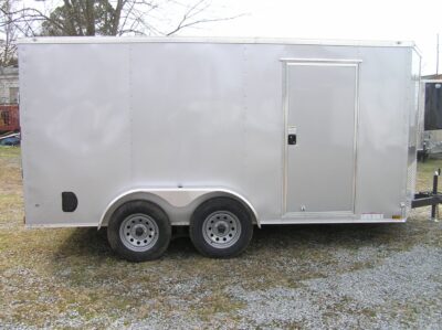 Diamond Cargo 7x14 TA Trailer - Silver Frost, Ramp, Side Door, Extra Height - Image 4