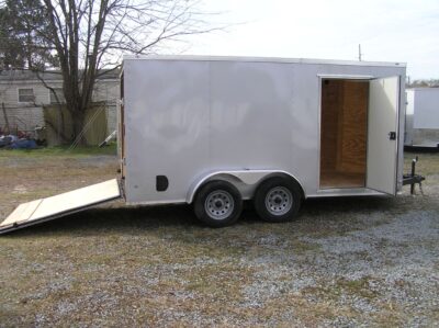 Diamond Cargo 7x14 TA Trailer - Silver Frost, Ramp, Side Door, Extra Height - Image 3