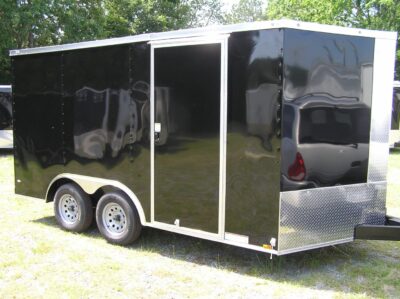 Diamond Cargo 8.5x14 TA Trailer - Black, Ramp, Side Door, D-Rings - Image 11