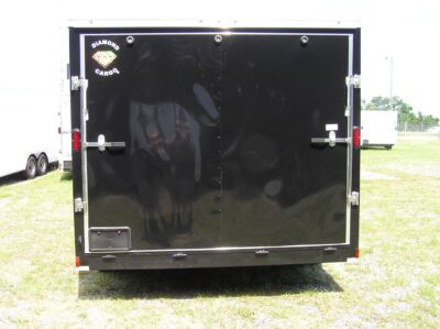 Diamond Cargo 8.5x14 TA Trailer - Black, Ramp, Side Door, D-Rings - Image 7