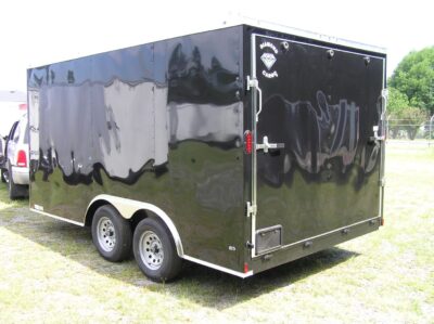 Diamond Cargo 8.5x14 TA Trailer - Black, Ramp, Side Door, D-Rings - Image 5