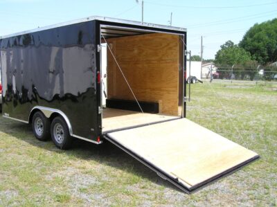 Diamond Cargo 8.5x14 TA Trailer - Black, Ramp, Side Door, D-Rings - Image 4