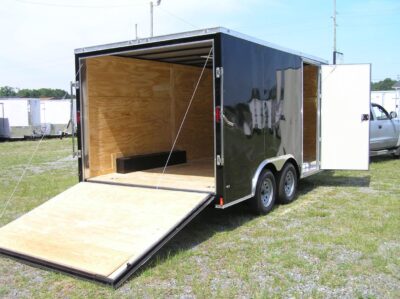 Diamond Cargo 8.5x14 TA Trailer - Black, Ramp, Side Door, D-Rings - Image 8