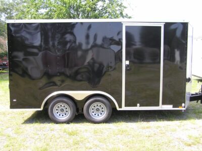 Diamond Cargo 8.5x14 TA Trailer - Black, Ramp, Side Door, D-Rings