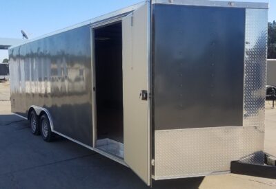 Diamond Cargo 8.5x24 TA Trailer - Charcoal Gray, Barn Doors, Side Door, D-Rings, ThermaCool Ceiling Liner - Image 10