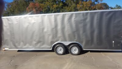 Diamond Cargo 8.5x24 TA Trailer - Charcoal Gray, Barn Doors, Side Door, D-Rings, ThermaCool Ceiling Liner - Image 2