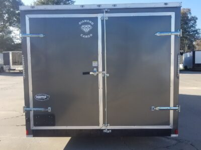 Diamond Cargo 8.5x24 TA Trailer - Charcoal Gray, Barn Doors, Side Door, D-Rings, ThermaCool Ceiling Liner - Image 6