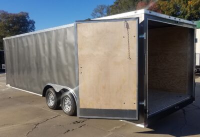 Diamond Cargo 8.5x24 TA Trailer - Charcoal Gray, Barn Doors, Side Door, D-Rings, ThermaCool Ceiling Liner - Image 3