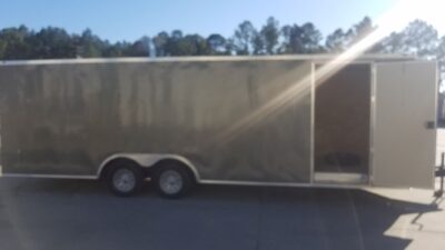 Diamond Cargo 8.5x24 TA Trailer - Charcoal Gray, Barn Doors, Side Door, D-Rings, ThermaCool Ceiling Liner - Image 9