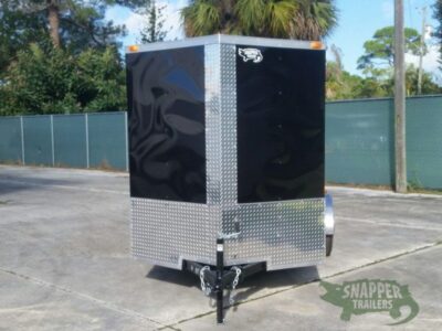 Quality Cargo 6x10 SA Trailer - Black, Double Barn Doors, Side Door, Extra Height - Image 14