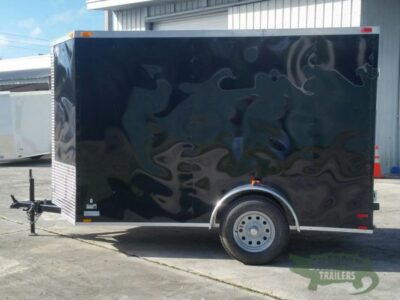 Quality Cargo 6x10 SA Trailer - Black, Double Barn Doors, Side Door, Extra Height - Image 3