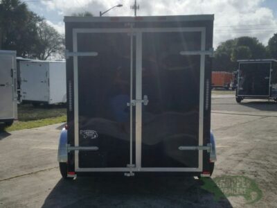 Quality Cargo 6x10 SA Trailer - Black, Double Barn Doors, Side Door, Extra Height - Image 7