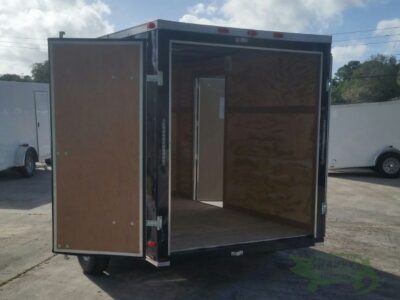 Quality Cargo 6x10 SA Trailer - Black, Double Barn Doors, Side Door, Extra Height - Image 4