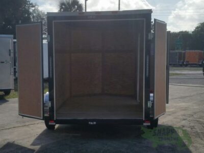 Quality Cargo 6x10 SA Trailer - Black, Double Barn Doors, Side Door, Extra Height - Image 6