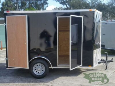 Quality Cargo 6x10 SA Trailer - Black, Double Barn Doors, Side Door, Extra Height - Image 10