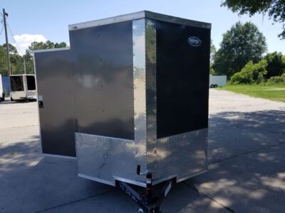 Quality Cargo 6x12 SA Trailer - Charcoal, Ramp, Side Door, Extra Height - Image 14