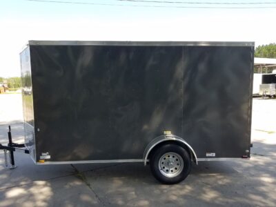 Quality Cargo 6x12 SA Trailer - Charcoal, Ramp, Side Door, Extra Height - Image 4