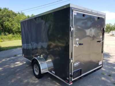 Quality Cargo 6x12 SA Trailer - Charcoal, Ramp, Side Door, Extra Height - Image 6