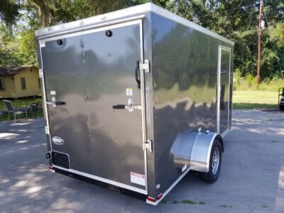 Quality Cargo 6x12 SA Trailer - Charcoal, Ramp, Side Door, Extra Height - Image 10