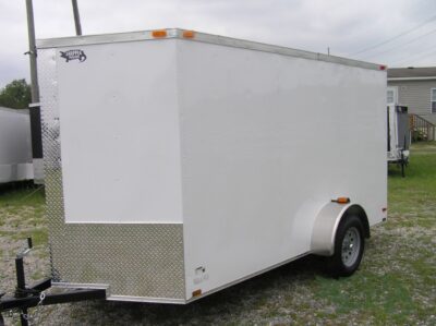 Quality Cargo 6x12 SA Trailer - White, Ramp, Side Door, Extra Height, Roof Vent - Image 2