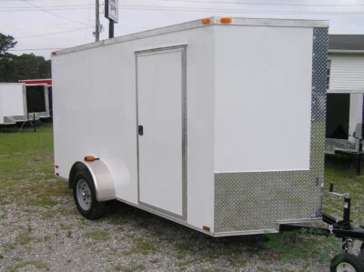 Quality Cargo 6x12 SA Trailer - White, Ramp, Side Door, Extra Height, Roof Vent - Image 16