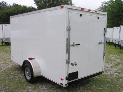 Quality Cargo 6x12 SA Trailer - White, Ramp, Side Door, Extra Height, Roof Vent - Image 4