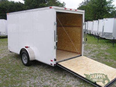 Quality Cargo 6x12 SA Trailer - White, Ramp, Side Door, Extra Height, Roof Vent - Image 3