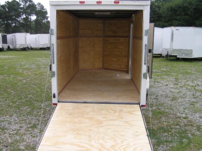 Quality Cargo 6x12 SA Trailer - White, Ramp, Side Door, Extra Height, Roof Vent - Image 12