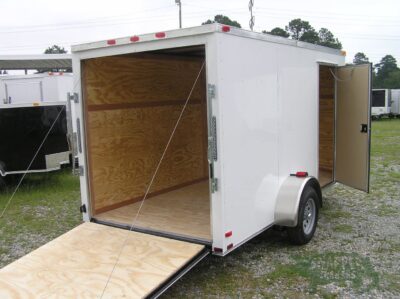 Quality Cargo 6x12 SA Trailer - White, Ramp, Side Door, Extra Height, Roof Vent - Image 11