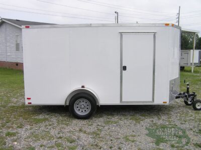 Quality Cargo 6x12 SA Trailer - White, Ramp, Side Door, Extra Height, Roof Vent - Image 7