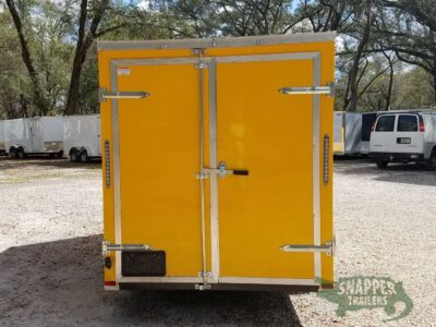 Quality Cargo 6x12 SA Trailer - Yellow, Double Doors, Side Door, Extra Height, Concession Door - Image 9