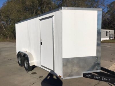 Quality Cargo 7x14 TA Trailer - White, Ramp, Side Door, Extra Height, Extended Tongue - Image 14