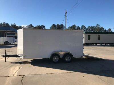 Quality Cargo 7x14 TA Trailer - White, Ramp, Side Door, Extra Height, Extended Tongue - Image 3