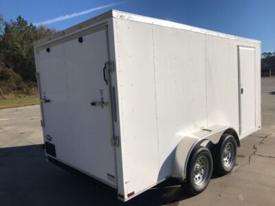 Quality Cargo 7x14 TA Trailer - White, Ramp, Side Door, Extra Height, Extended Tongue - Image 9