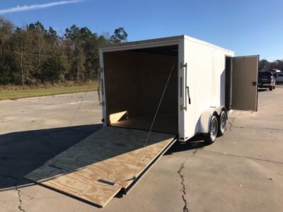 Quality Cargo 7x14 TA Trailer - White, Ramp, Side Door, Extra Height, Extended Tongue - Image 8