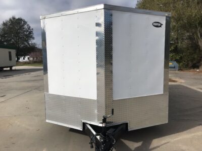 Quality Cargo 8.5x16 TA Trailer - White, Ramp, Side Door, D-Rings, 5K Axles, One Piece Roof - Image 17